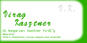 virag kasztner business card